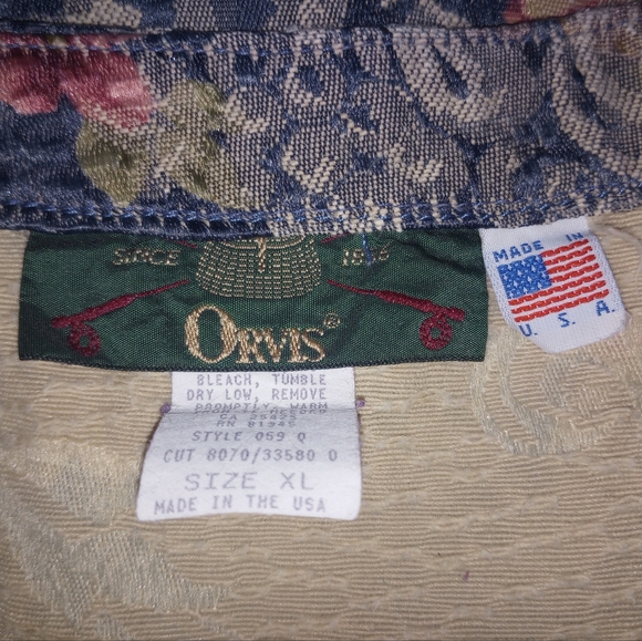 Orvis Vintage Floral Tapestry Vest Size XL EUC Made In The USA P2P 23 In - Picture 5 of 7